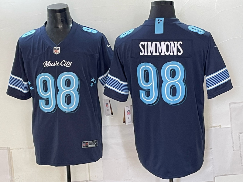 Men Tennessee Titans #98 Simmons blue Nike NFL 2026 Rivalries limited Jersey 092401->tennessee titans->NFL Jersey